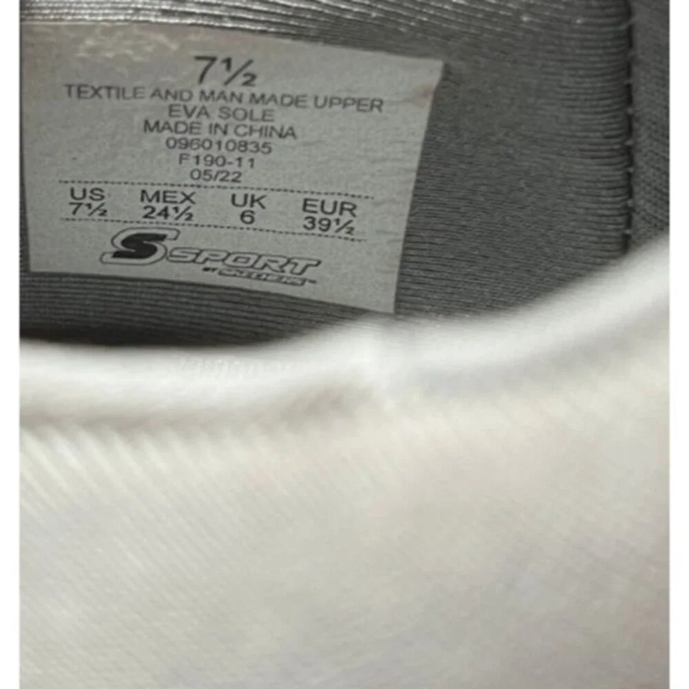 S Sport By Skechers Sneaker Women Size 7.5 Gray Solid Slip On Memory Foam Mesh